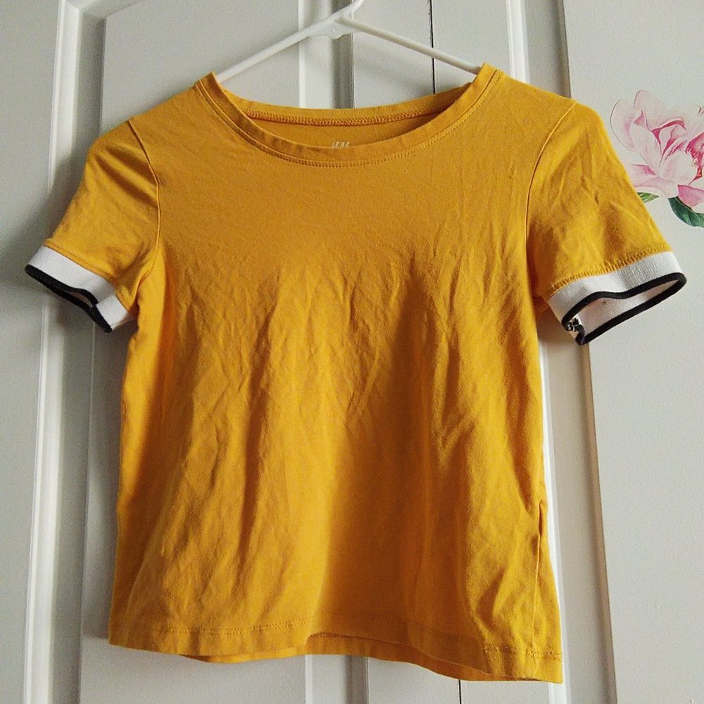 Yellow crop top